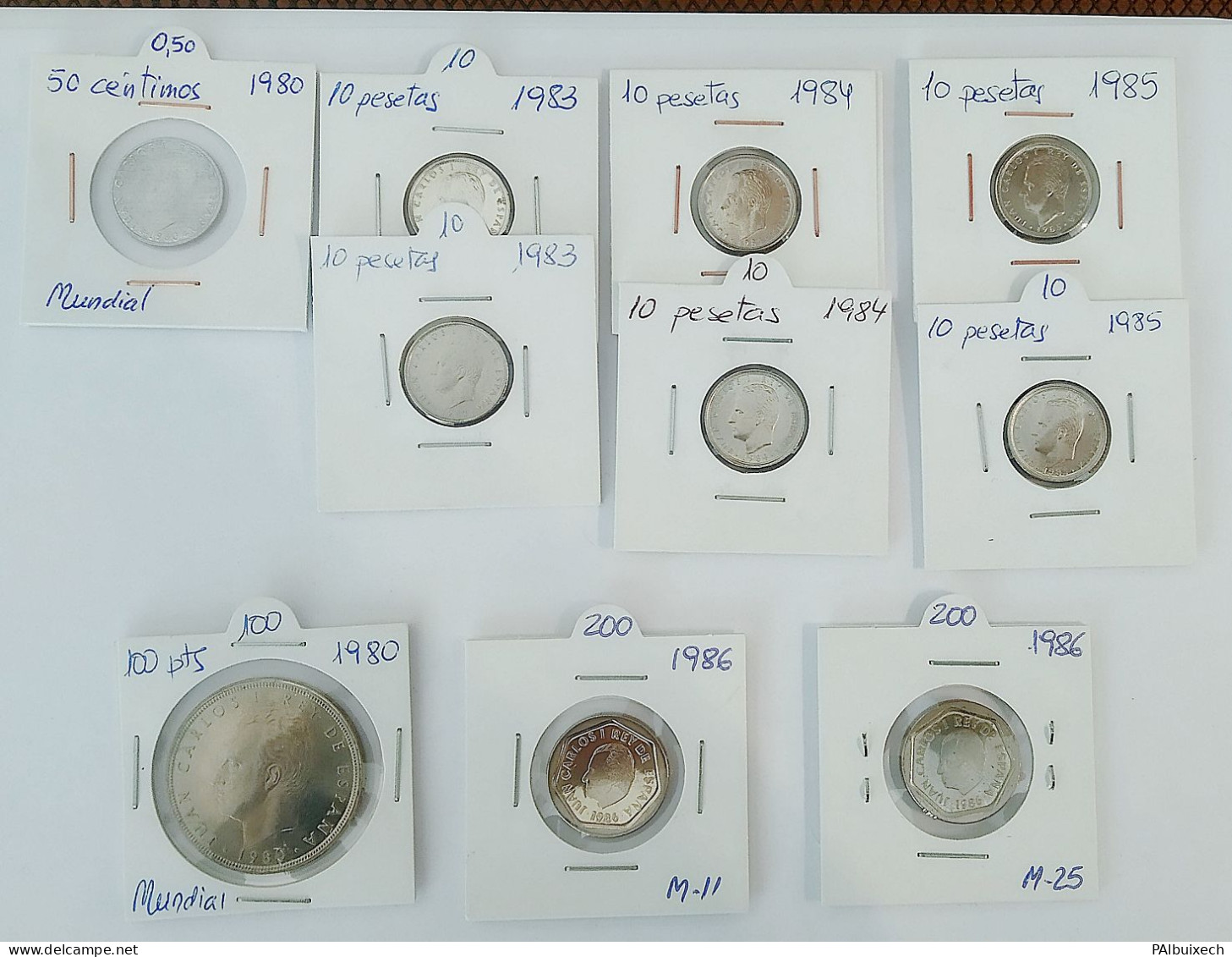 Lote De 10 Monedas Juan Carlos Sin Circular De Distintos Valores Y Varios Años - Otros & Sin Clasificación