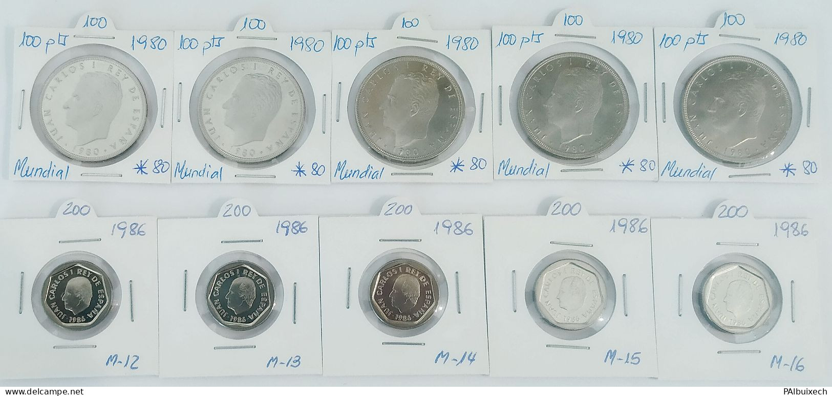 Lote De 10 Monedas Juan Carlos Sin Circular De Distintos Valores Y Varios Años - Otros & Sin Clasificación