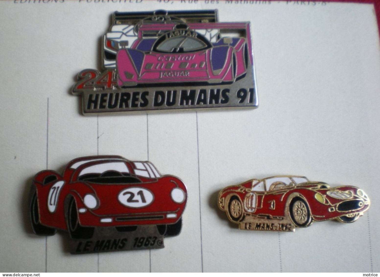 PIN'S  Le Mans, Lot De Trois Pièces Années 1991, 1962, 1963. - Rallye