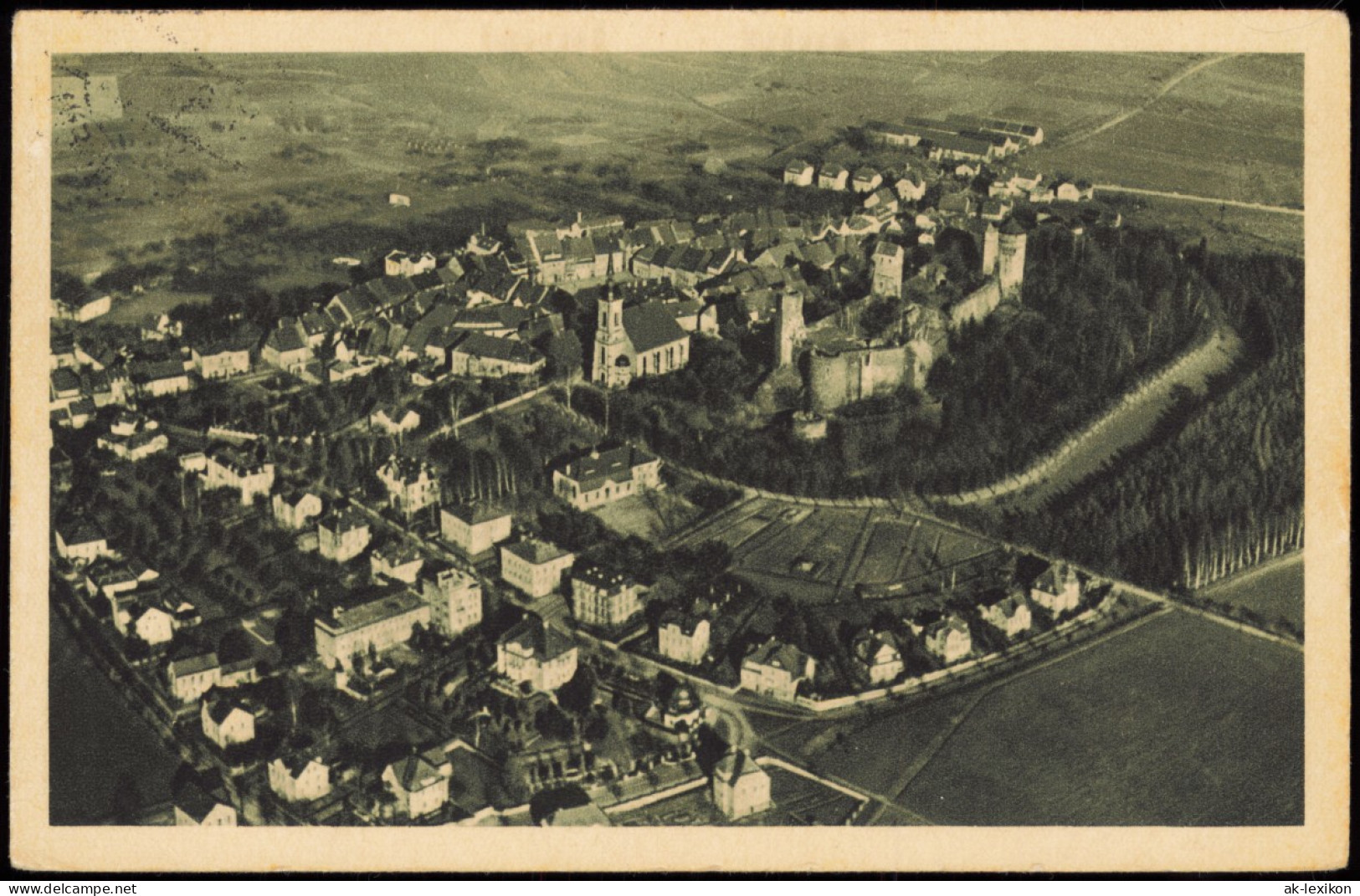 Ansichtskarte Stolpen Luftbild 1927 - Stolpen