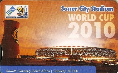 SOUTH AFRICA Used Phonecard/ Gebruiklte Telefoonkaart "2010 SOCCERSTADIUM SOCCER CITY" - Deportes