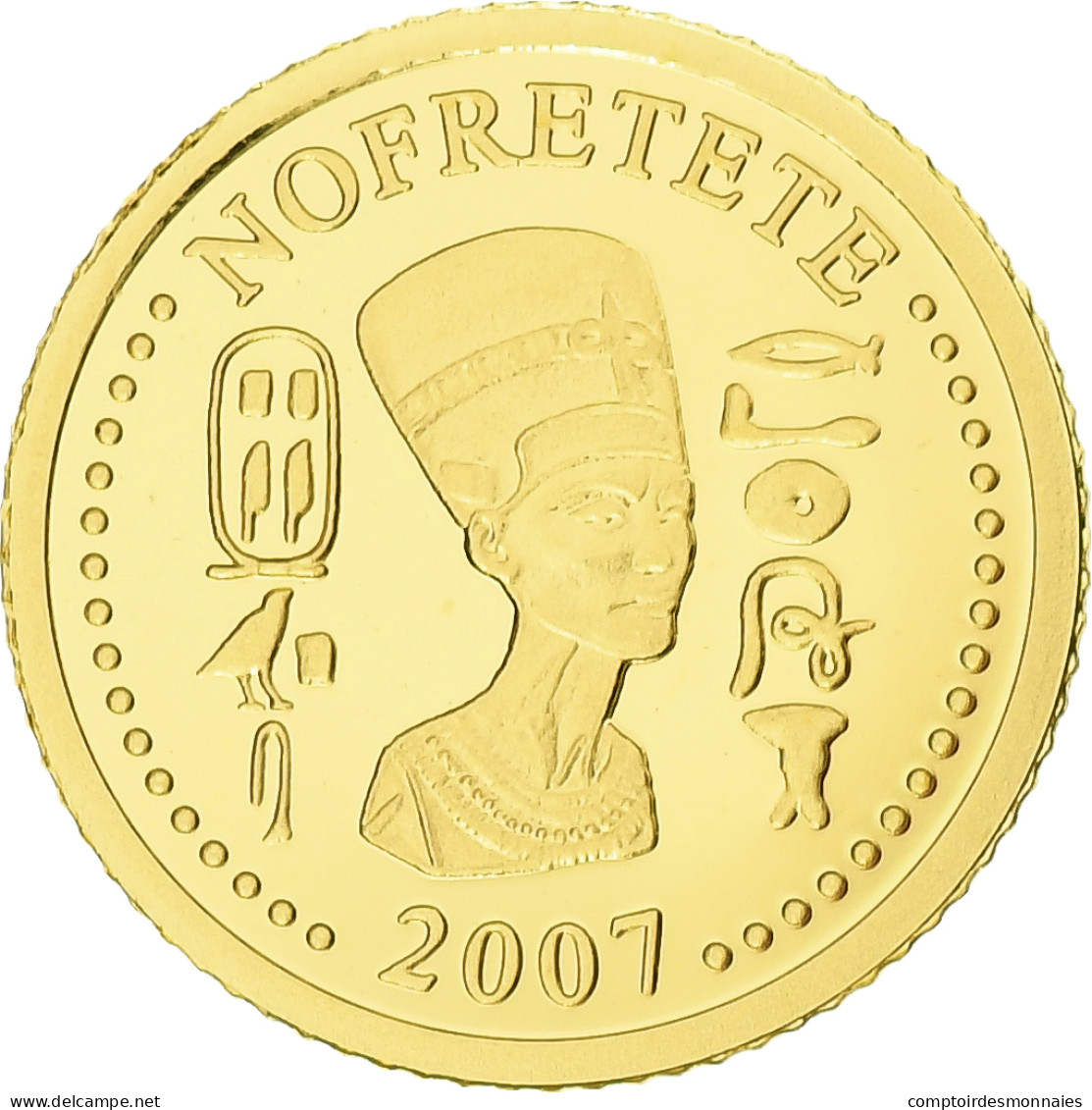 Togo, 1500 Francs, Iconic Bust Of Nefertiti, 2007, Or, FDC - Togo