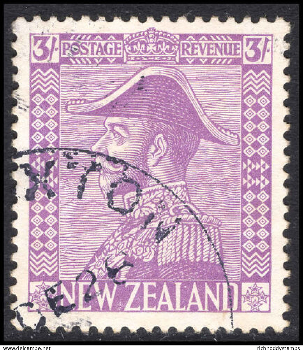 New Zealand 1926-34 3s Pale Mauve Fine Used. - Oblitérés