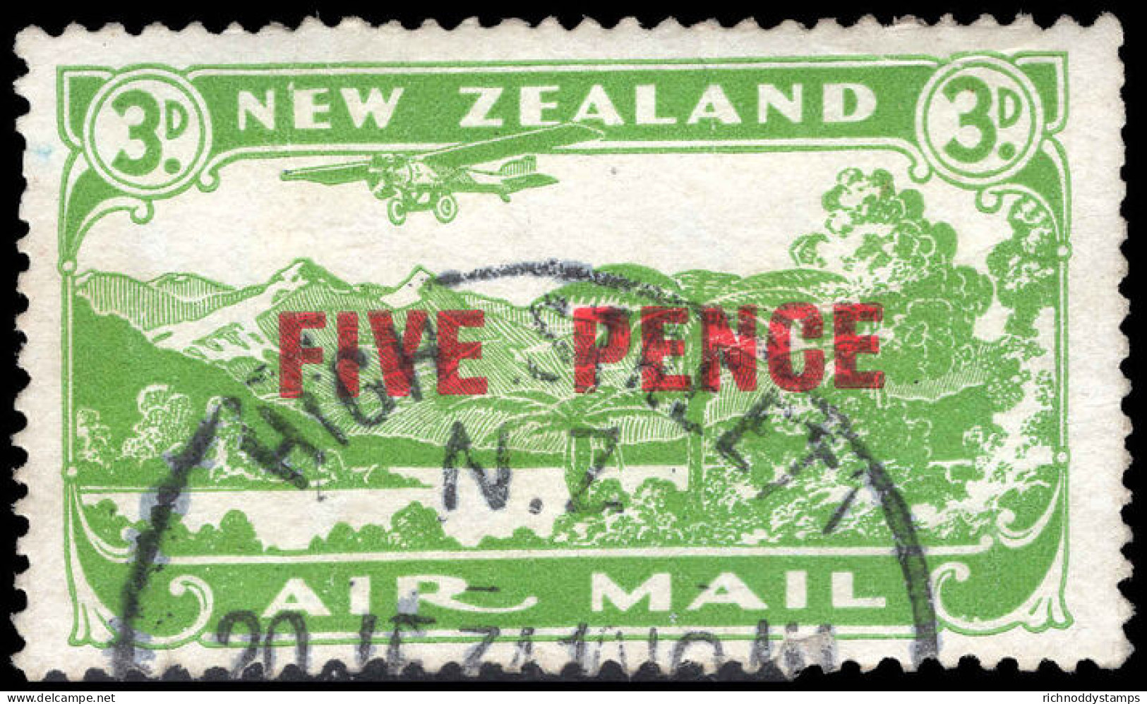 New Zealand 1931 Air Surcharge Fine Used. - Usados