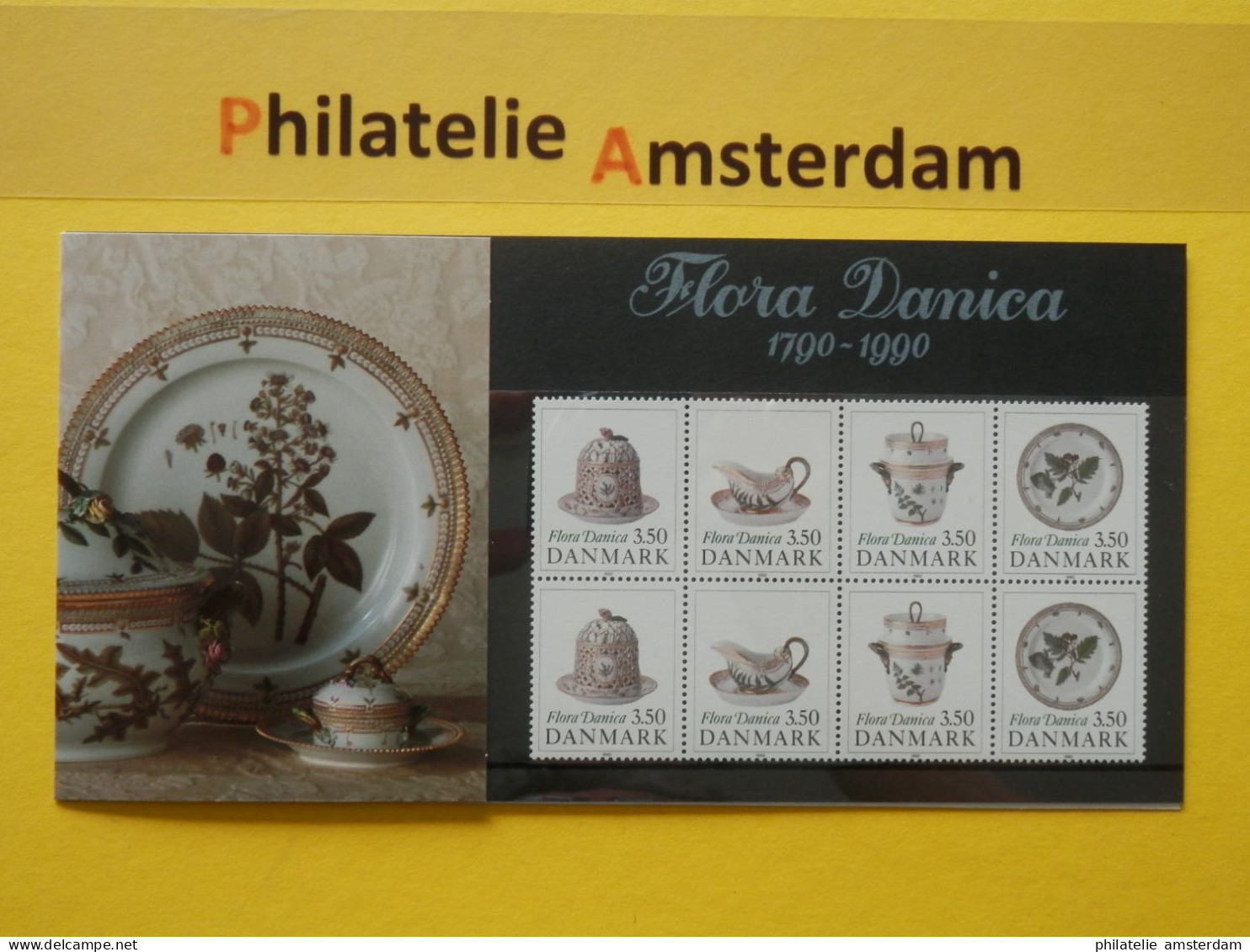 Denmark 1990, FLORA DANICA / PORCELAIN: Mi 977-80, ** - (BK) - Neufs