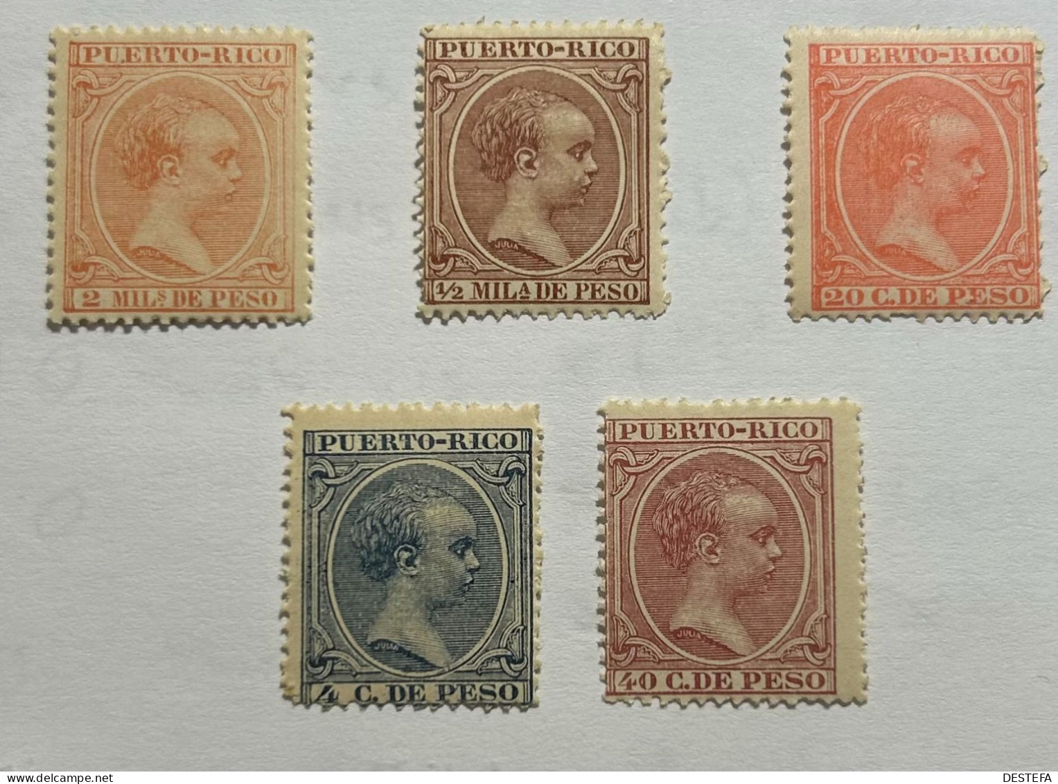 1894.- PUERTO RICO. Edifil Nº 102,104, 109, 113 Y 114. Nuevo Sin Fijasellos ** - Porto Rico