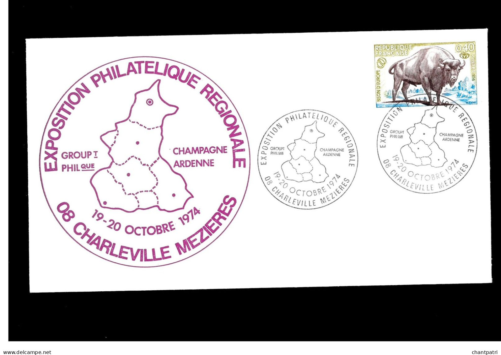 Exposition Philatélique Régionale - Charleville Mézières - 19/20 10 1974 - Ardennes 6 002 - Esposizioni Filateliche