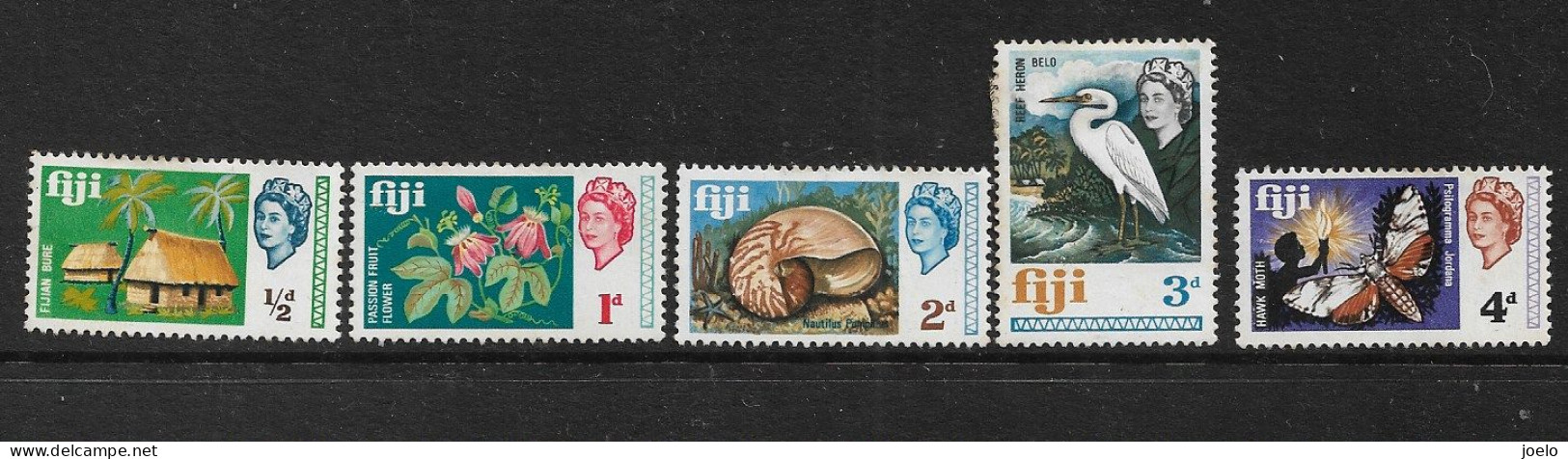FIJI 1968 QE Ll DEFINITIVES SMALL MH SELECTION - Fiji (...-1970)