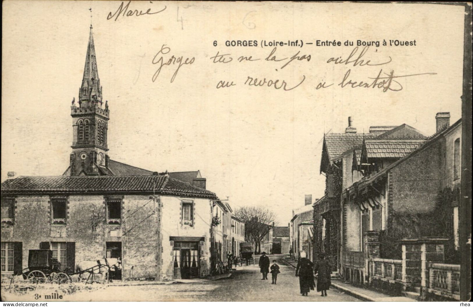 44 - GORGES - BOURG*CHAUSSEE DU LIVEAU ET LA SEVRE*3 CARTES - Gorges