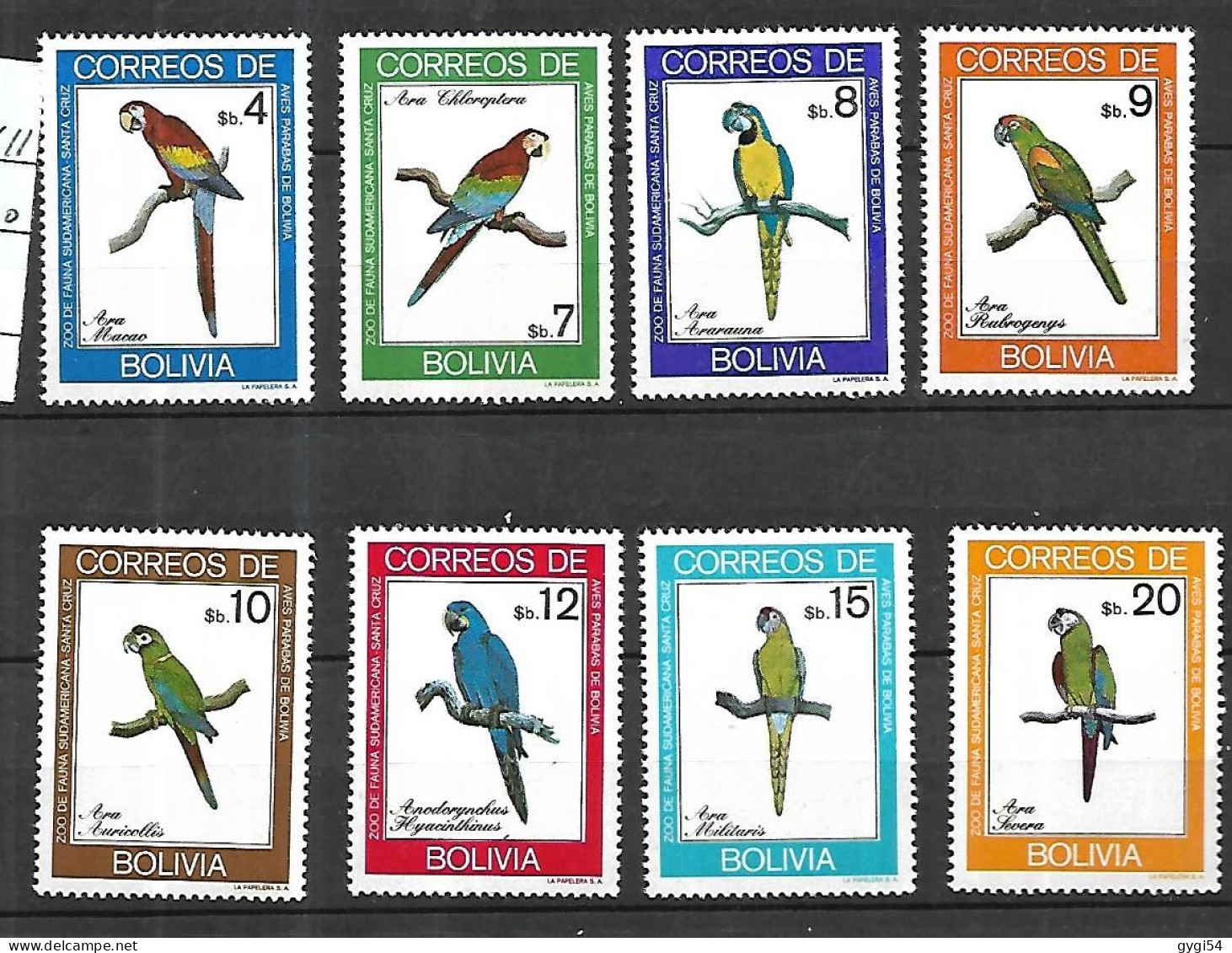 OISEAUX   BOLIVIE   1980   CAT YT N°  604 à 611    Série Complète N** MNH - Verzamelingen