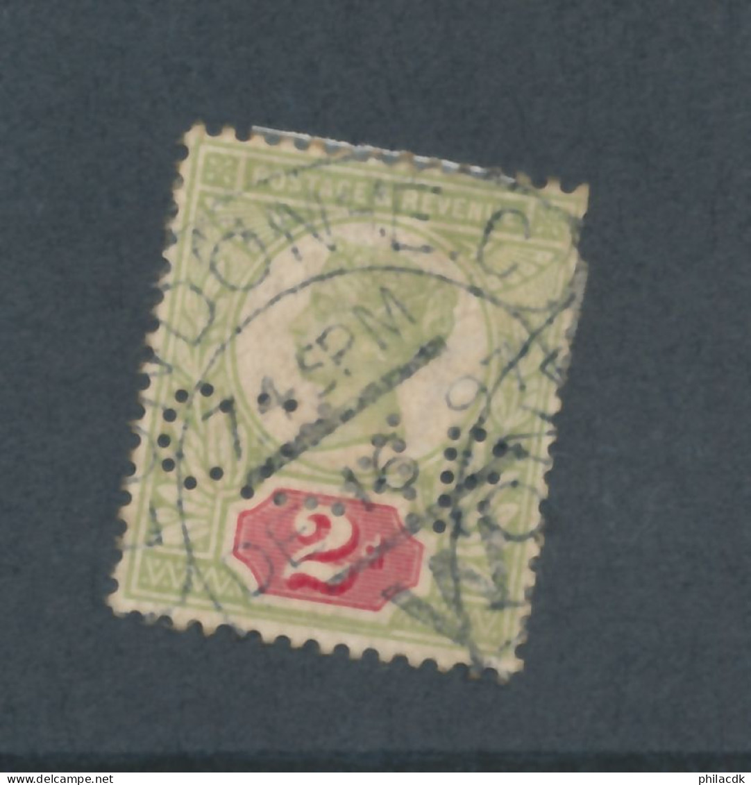 GRANDE-BRETAGNE - N° 94 OBLITERE AVEC CAD DU 16 DECEMBRE 1897 PERFORE - Perfins
