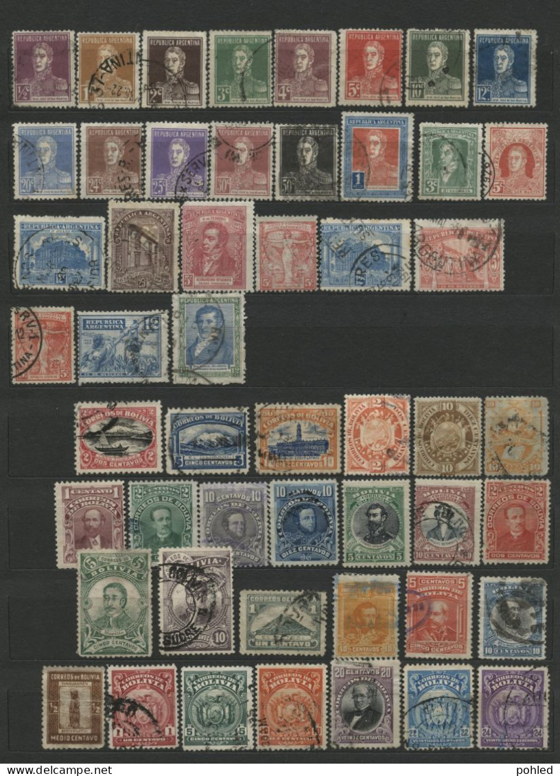 01245*ARGENTINA & BOLIVIA*SET OF USED OLD STAMPS*SAMMLUNG - Usados