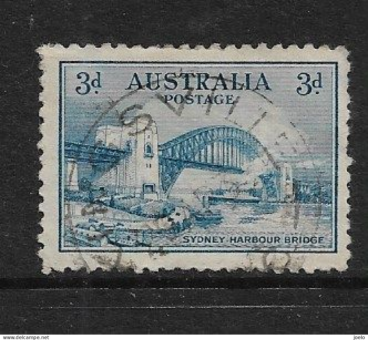 AUSTRALIA 1932 QE Ll SYDNEY HARBOUR BRIDGE 3d BLUE - Oblitérés