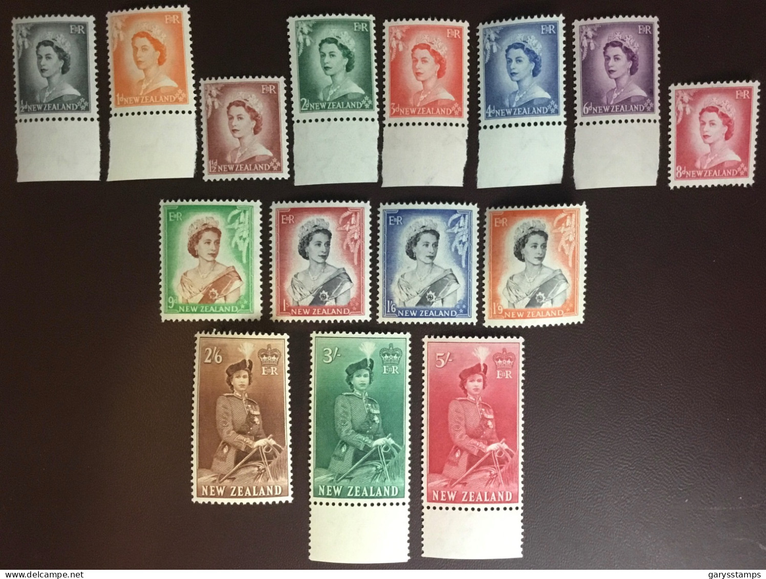 New Zealand 1953 - 1959 Definitives Set To 5s MNH - Neufs