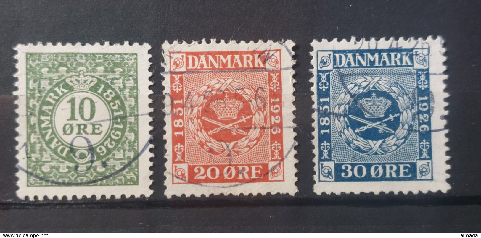 Dänemark, Denmark 1926: Michel 153-155 Used, Gestempelt - Gebraucht