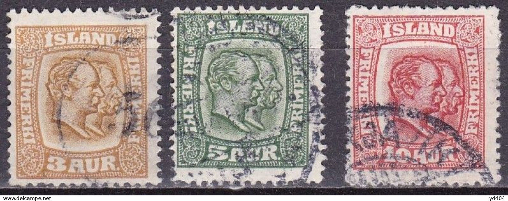 IS013D – ISLANDE – ICELAND – 1915/18 – KINGS CHRISTIAN IX & FREDERIK VII – MI # 77-81 USED 15 € - Gebraucht