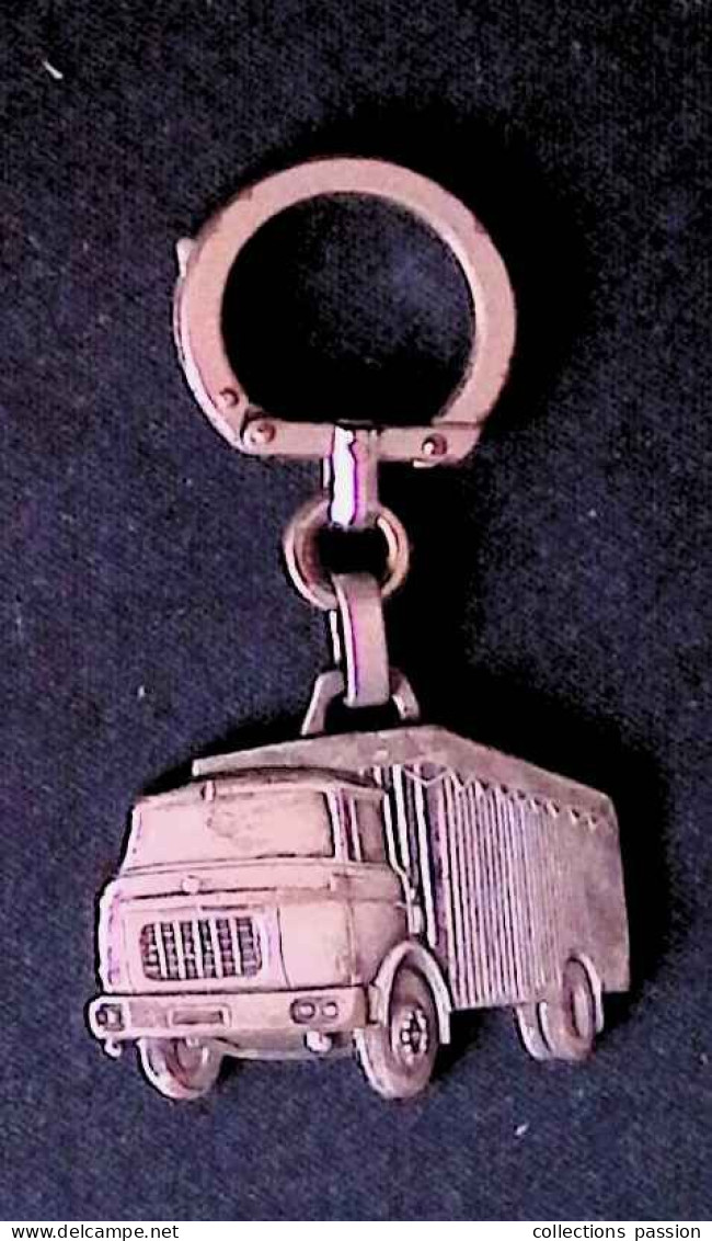 Porte Clefs, Clés, Métal, Automobile, Camion Berliet, 2 Scans, Frais Fr 2.45 E - Key-rings