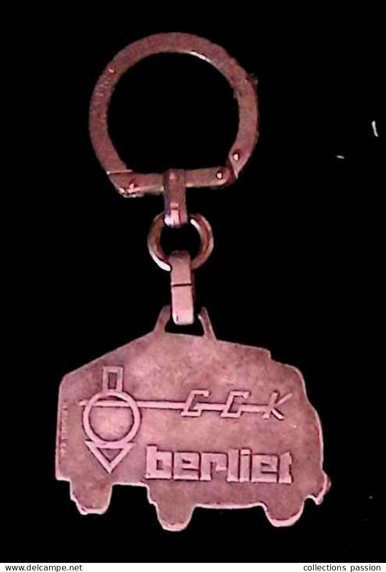 Porte Clefs, Clés, Métal, Automobile, Camion Berliet, 2 Scans, Frais Fr 2.45 E - Key-rings