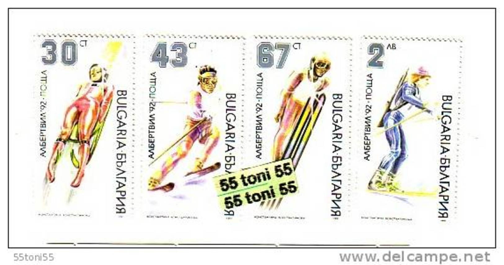 1991 Winter Olympic G.- Albertville  4v.- MNH   Bulgaria / Bulgarie - Ungebraucht