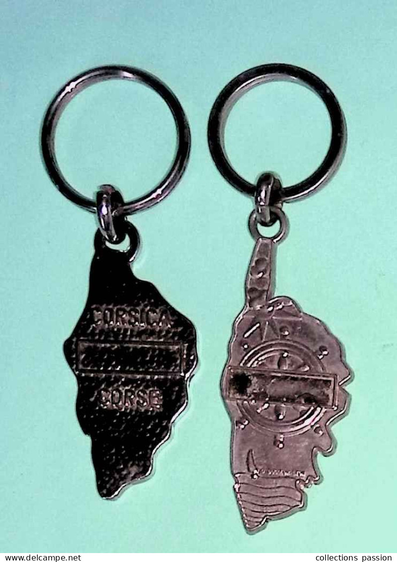 Porte Clefs, Clés, Métal, Corsica, Corse, LOT DE 2 , Frais Fr 3.35 E - Schlüsselanhänger