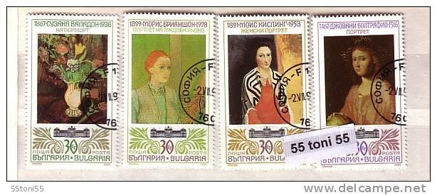 1990 Art European Paintings 4v.- Used/oblitere (O)  BULGARIA / Bulgarie - Usados