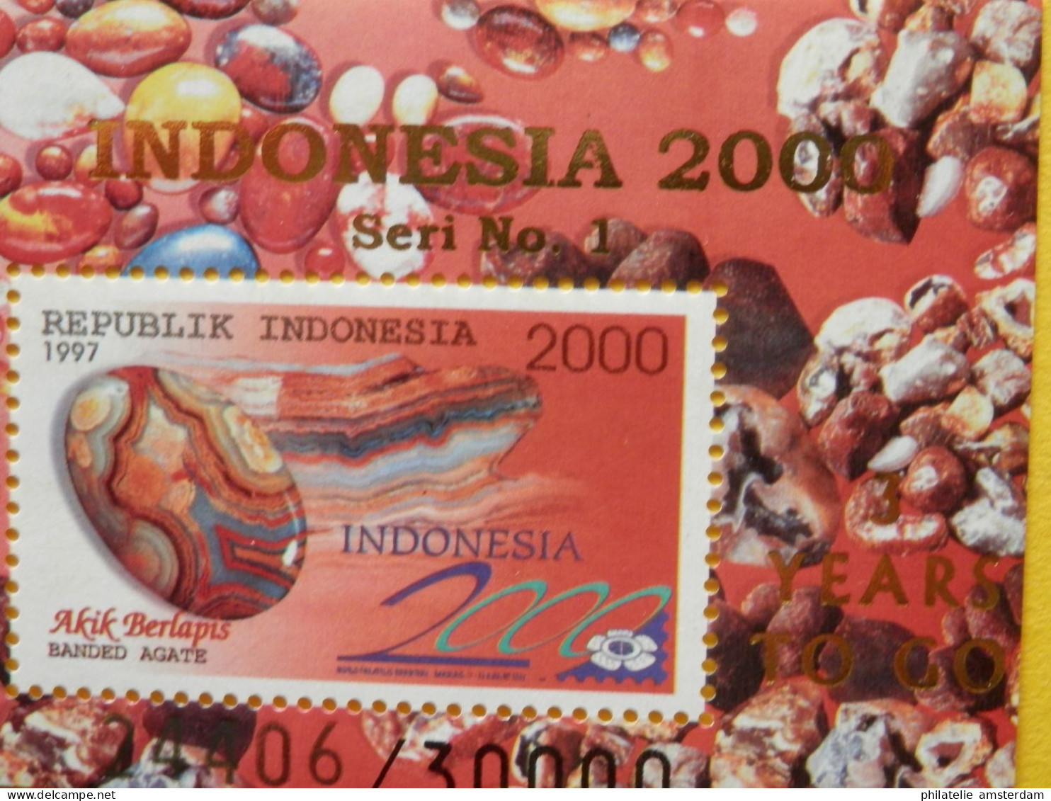 Indonesia 1997, FULL SHEET / MINERALS / INDONESIA 2000: Mi 1695-97, + Bl. 120, ** - KB - Minerali