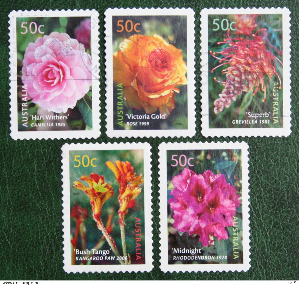 Blooms Cultivars Flowers Rose Fleur 2003 Mi 2219-2223 Used Gebruikt Oblitere Australia Australien Australie - Used Stamps