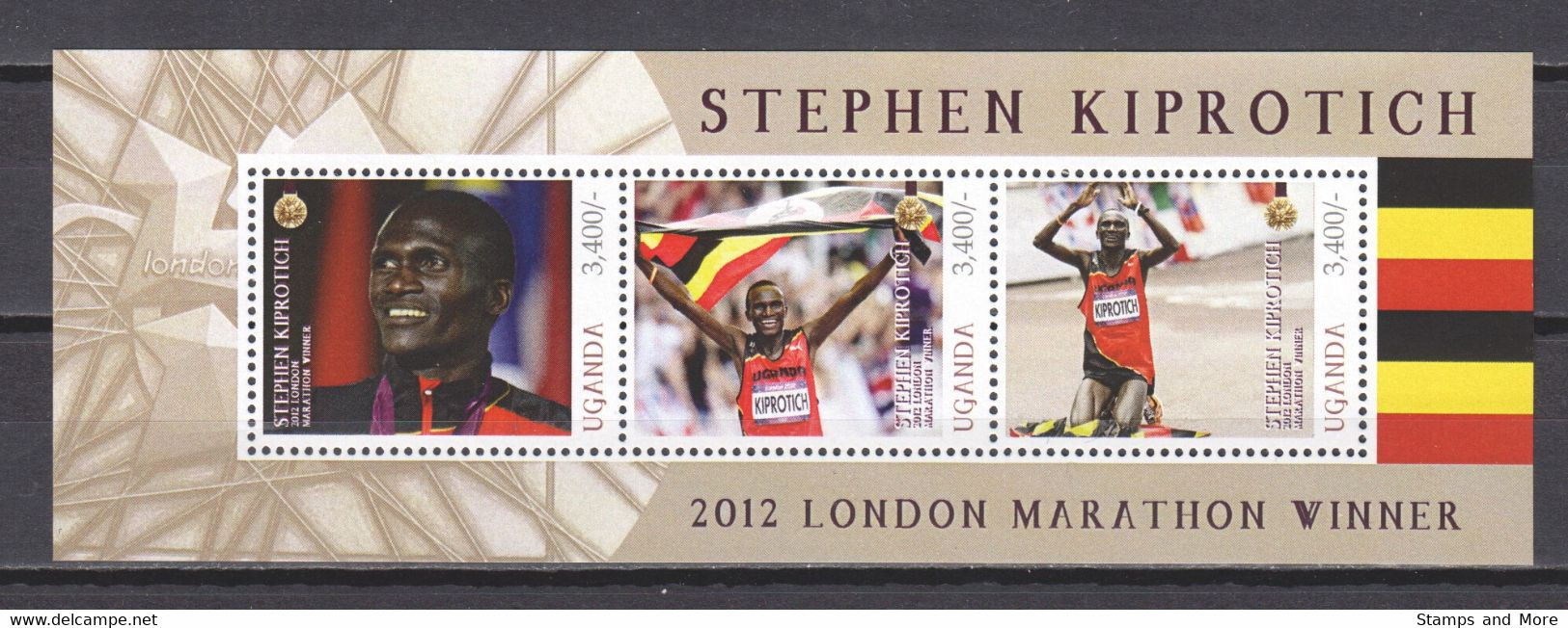 Uganda - MNH Sheet 2 SUMMER OLYMPICS LONDON 2012 STEPHEN KIPROTICH - Verano 2012: Londres