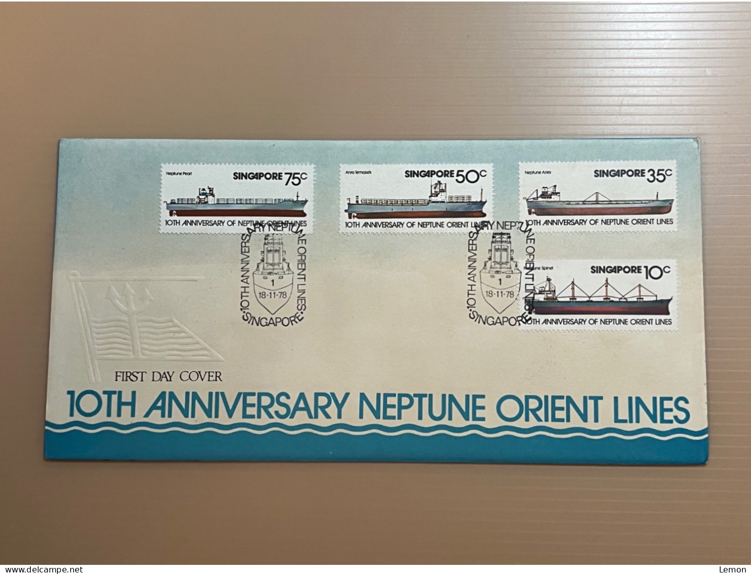 Singapore FDC First Day Cover 1978 - 10th Anniversary Of Neptune Orient Lines - Singapur (1959-...)