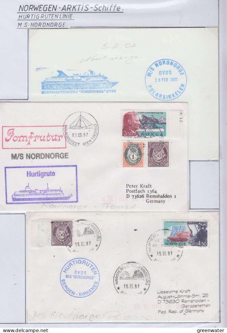 Norway Hurtigruten MS Nordnorge 2  Covers  + Card (HI181) - Navires & Brise-glace