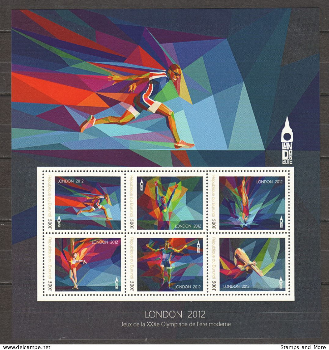 Burundi - MNH Sheet SUMMER OLYMPICS LONDON 2012 - Eté 2012: Londres