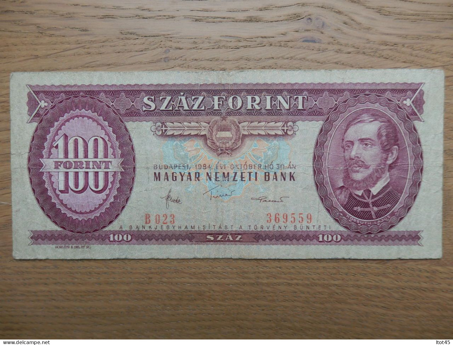 BILLET 100 FORINT SZAZ FORINT HUNGARY MAGYAR NEMZETI - Hongarije