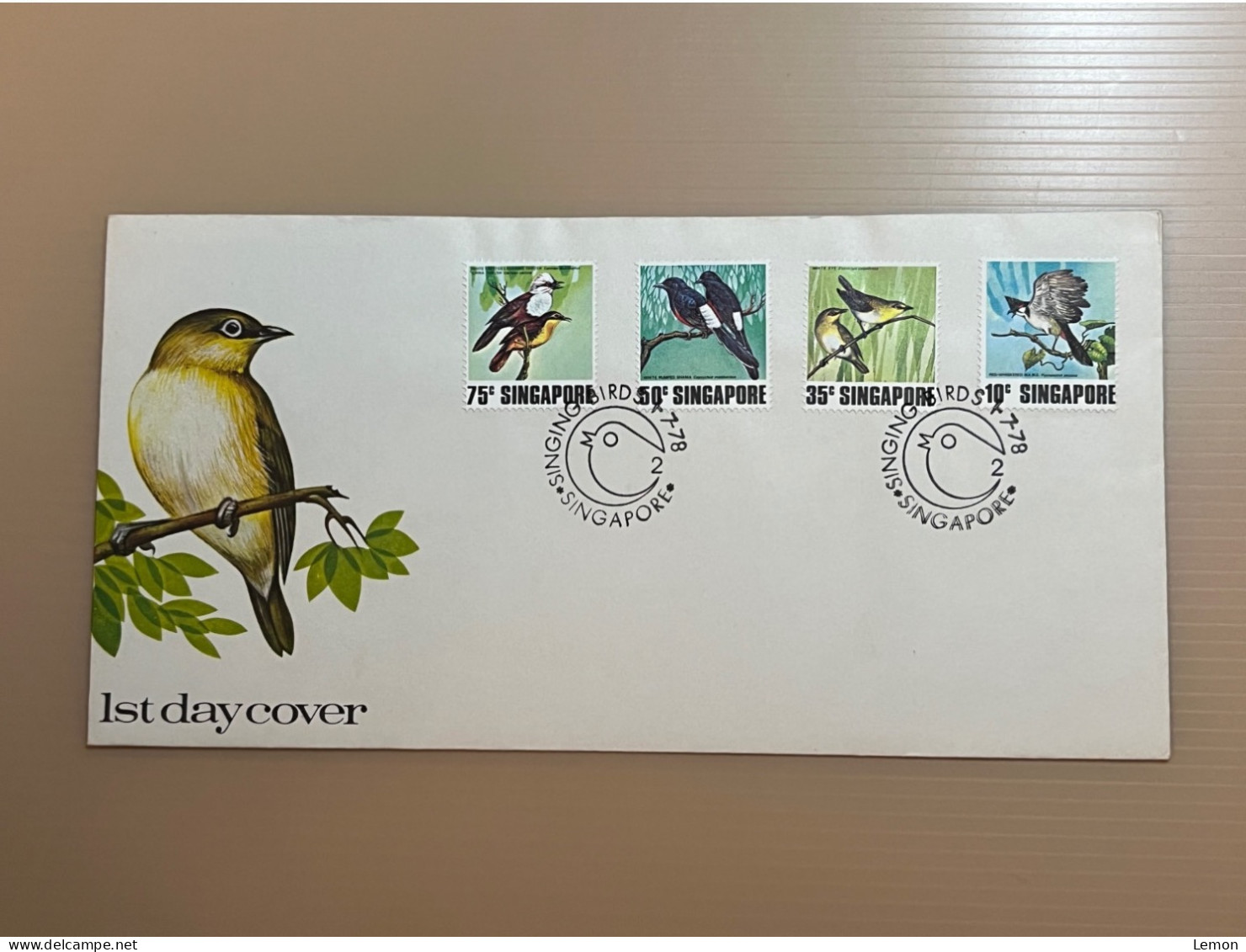 Singapore FDC First Day Cover 1978 - Singing Birds - Singapur (1959-...)
