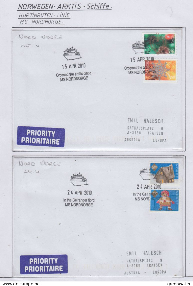 Norway Hurtigruten MS Nordnorge 2 Covers (HI182A) - Navires & Brise-glace