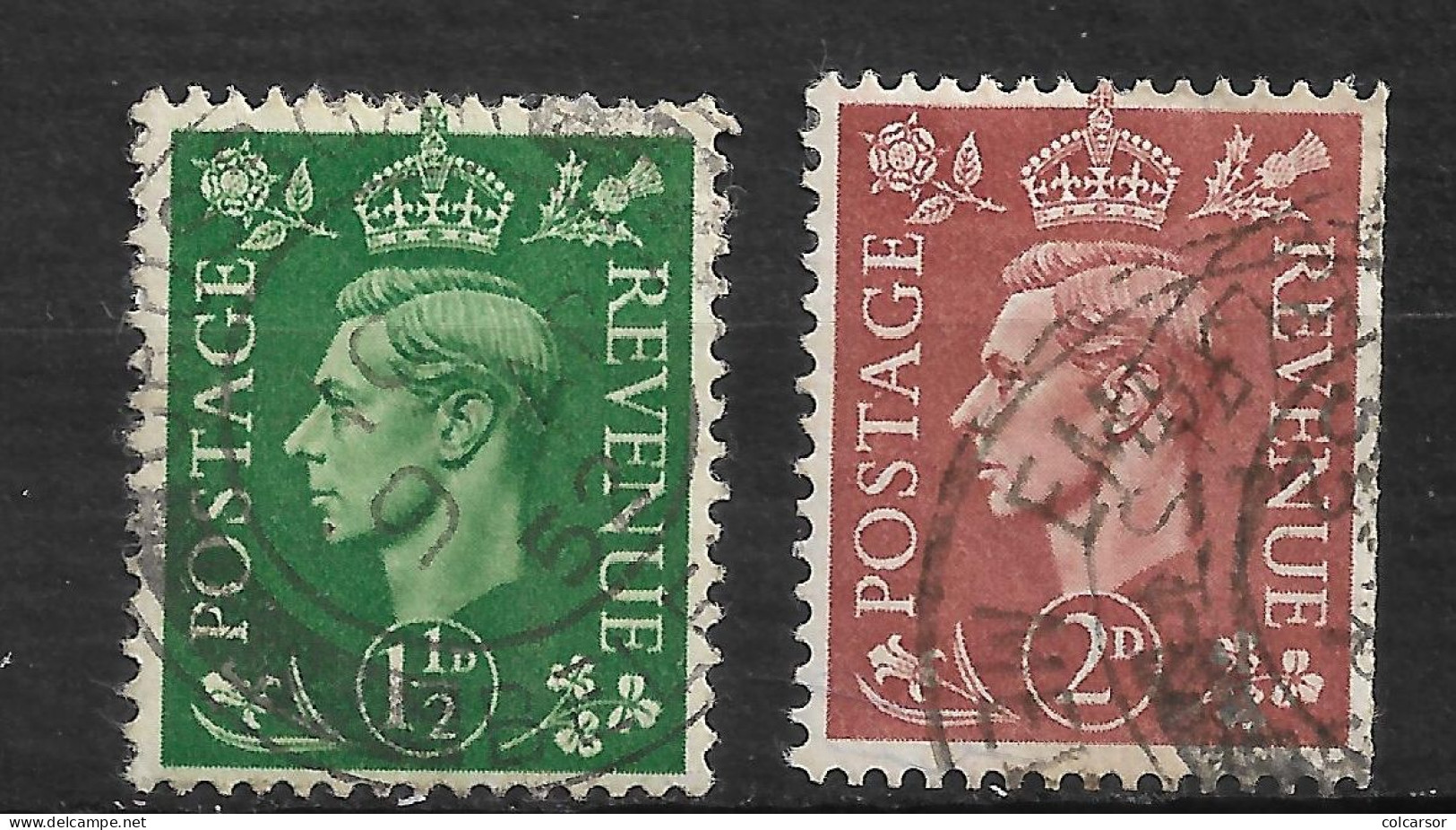 GRANDE  BRETAGNE " N°253/54 " GEORGE VI " - Used Stamps