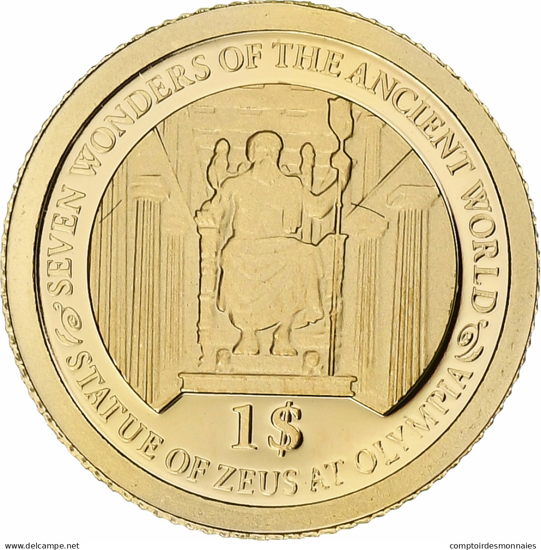 Îles Salomon, Dollar, Statue De Zeus, 2013, BE, Or, FDC - Islas Salomón