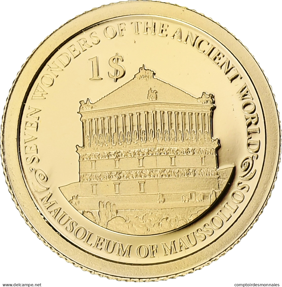 Îles Salomon, Dollar, Mausolée De Mausole, 2013, BE, Or, FDC - Isole Salomon