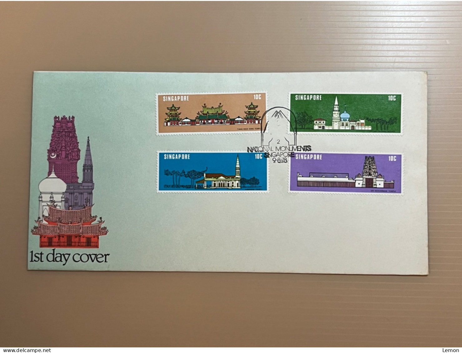 Singapore FDC First Day Cover 1978 - National Monuments - Singapur (1959-...)