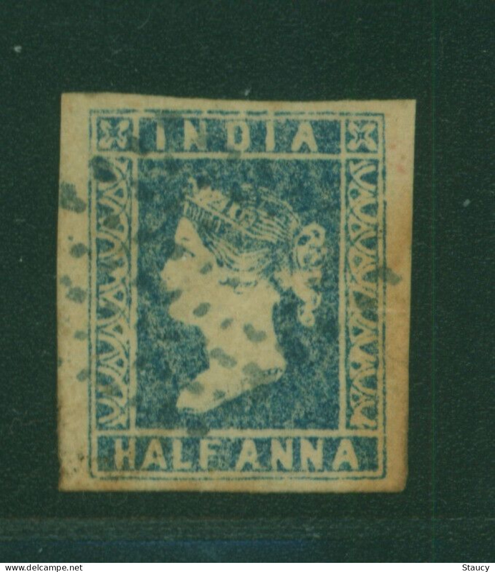 British India 1854 QV 1/2a Half Anna Litho/ Lithograph Stamp As Per Scan - 1854 Britische Indien-Kompanie