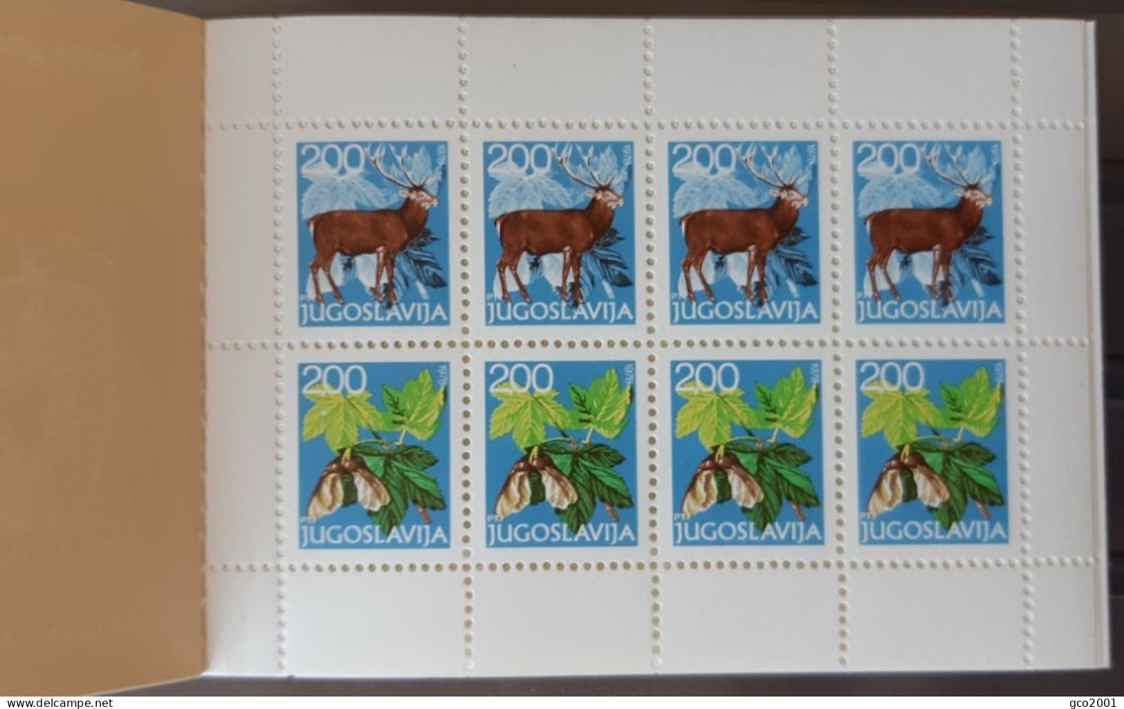 YOUGOSLAVIE / YT Carnet C1655A / FAUNE - FLORE - ÉRABLE - CERF - PERDRIX - TÉTRAS - CHÊNE - OISEAU / NEUF ** / MNH - Booklets