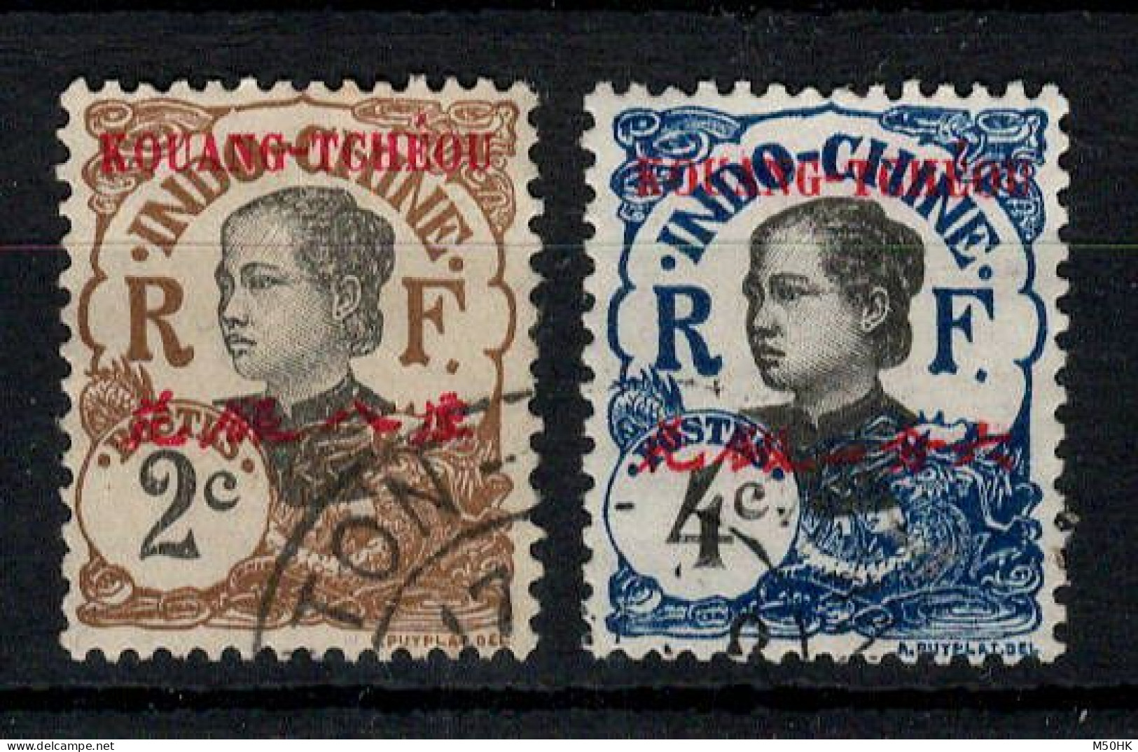 Kouang Tcheou , Chine - YV 19 & 20 Oblitérés , Cote 6 Euros - Usados