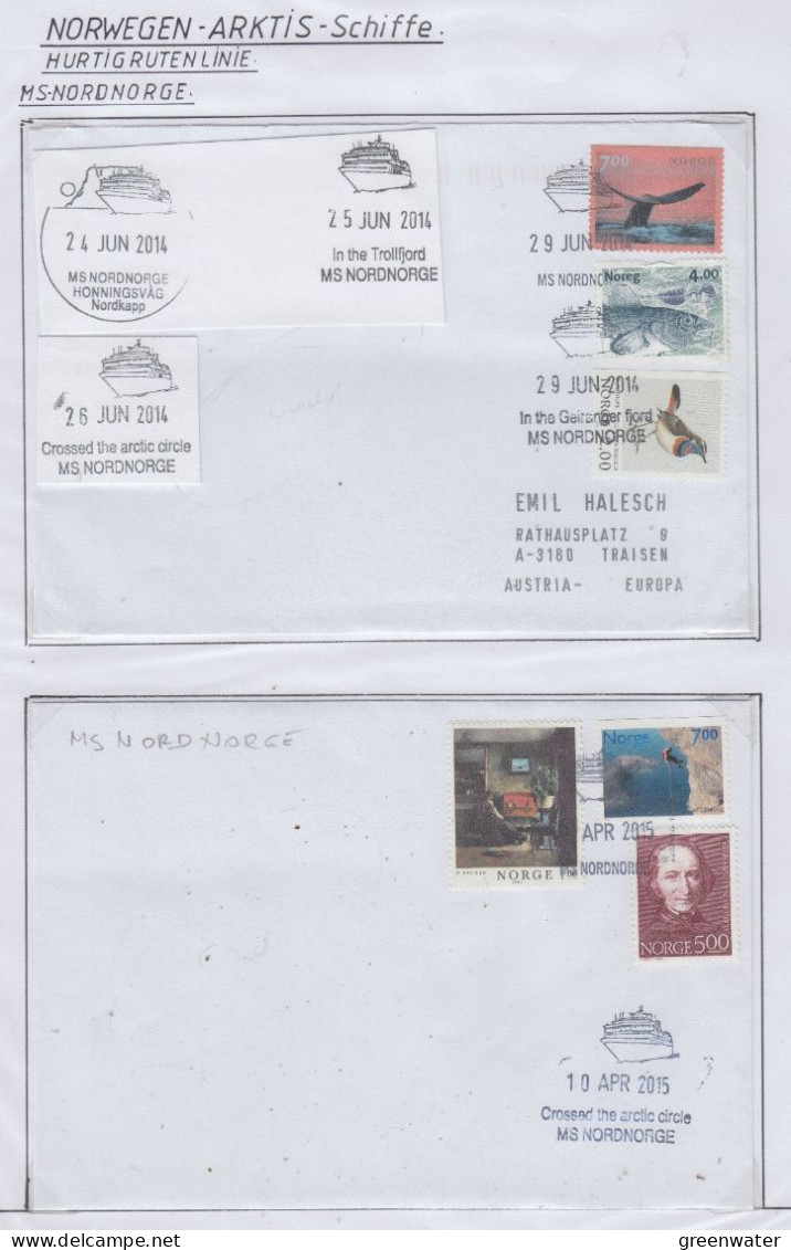 Norway Hurtigruten MS Nordnorge 2 Covers (HI184) - Poolshepen & Ijsbrekers