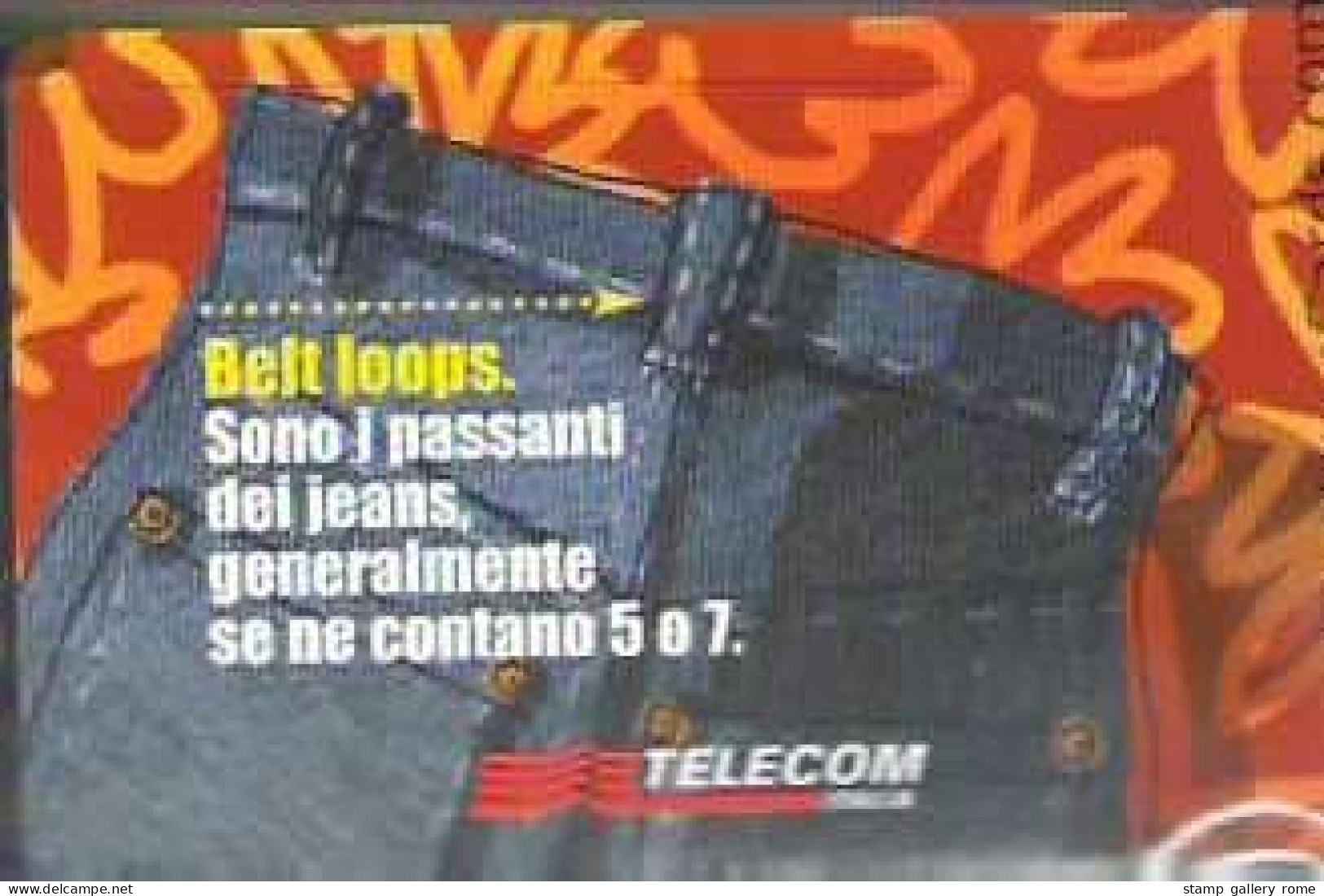 TELECOM - DO YOU SPEAK JEANS?  - USATA - LIRE 5000 - GOLDEN  1428 - Openbaar Getekend