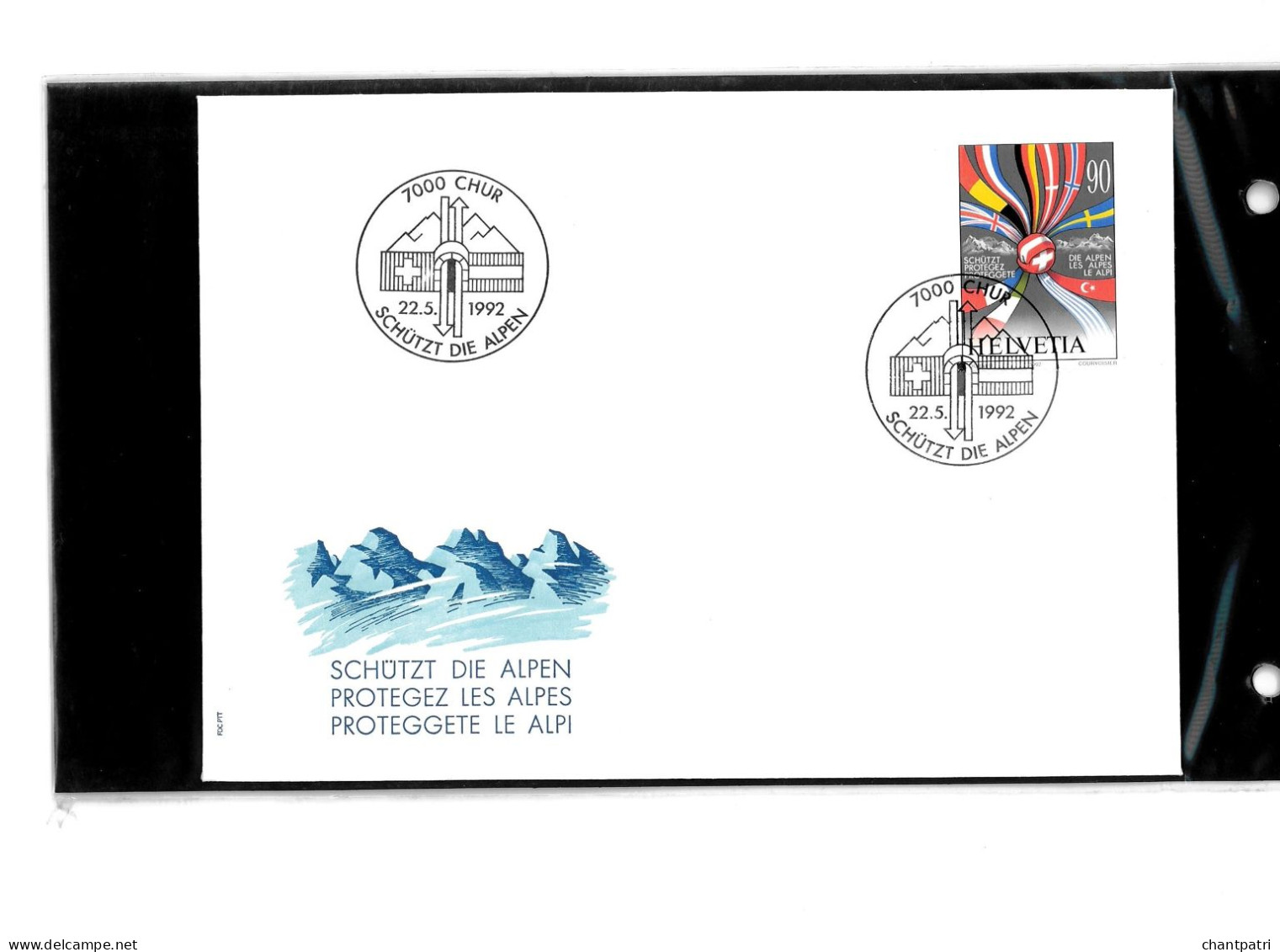 7000 Chur - Protegez Les Alpes - 22 05 1992 - Beli FDC 008 - Storia Postale