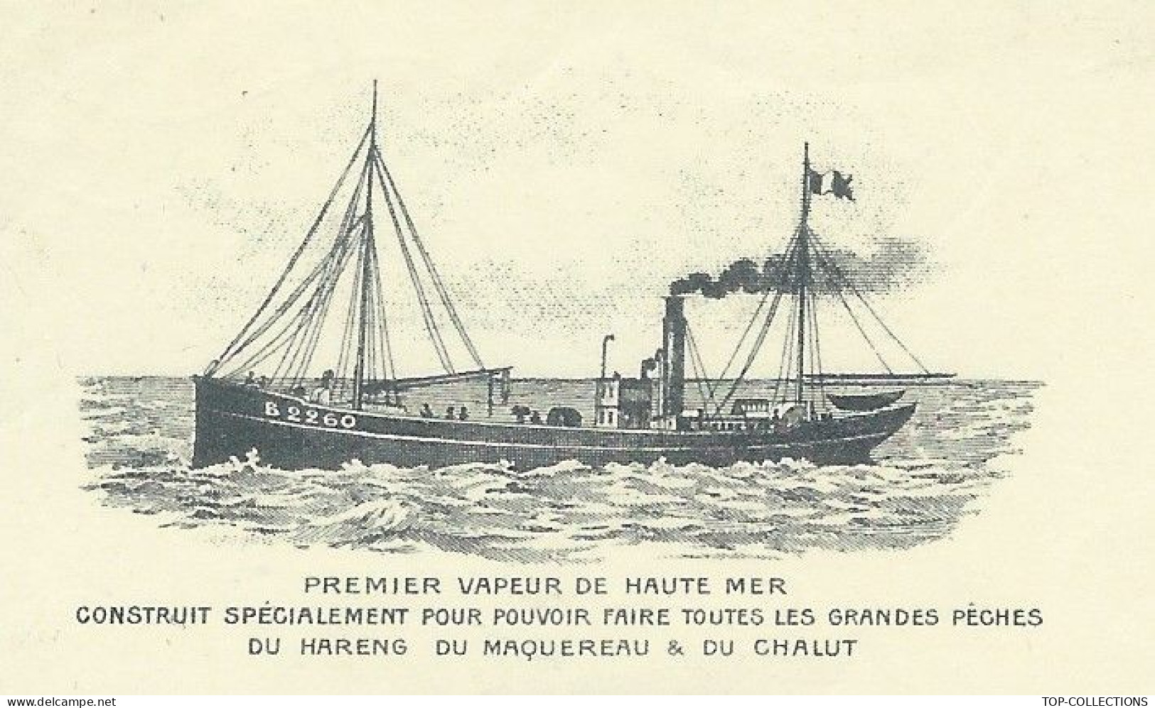 1950 ENTETE NAVIRE NAVIGATION   VAPEUR ARMEMENTS CONSERVES Bouclet Fils Zunequin Boulogne Sur Mer V.HISTORIQUE - 1950 - ...