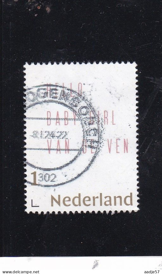 Netherlands Pays Bas 2022 Hello Baby Girl Van Der Ven Used 5830 - Personnalized Stamps