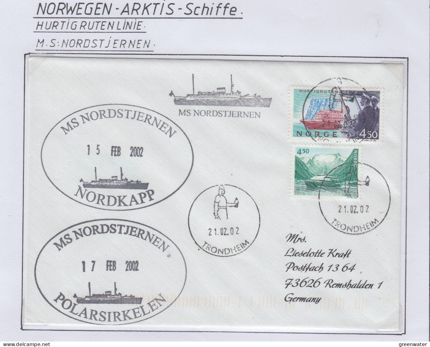 Norway Hurtigruten MS Nordstjernen 2 Covers (HI187) - Poolshepen & Ijsbrekers