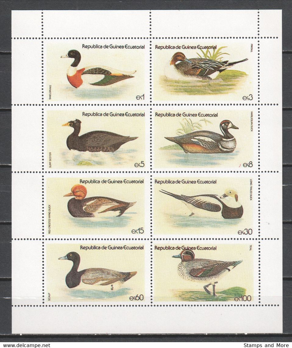 Equat. Guinea - MNH Sheet DENTED DUCKS - Ducks
