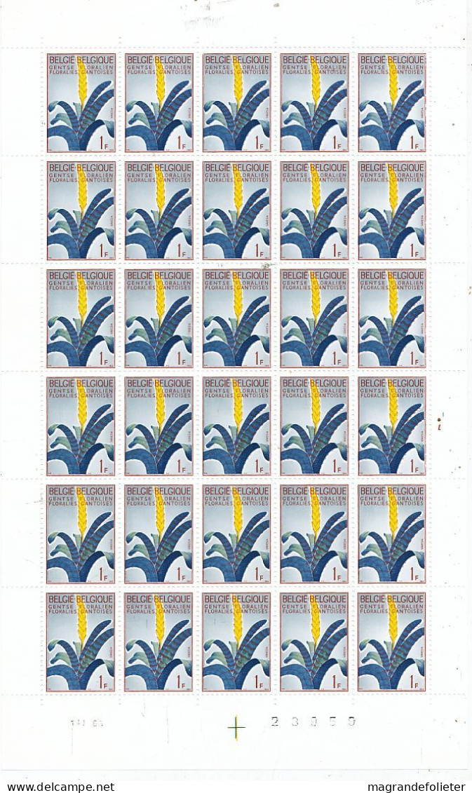 TIMBRE  ZEGEL STAMP  BELGIQUE LOT 10 PLANCHES COMPLETES DE 30 EX.  XX - 1961-1970