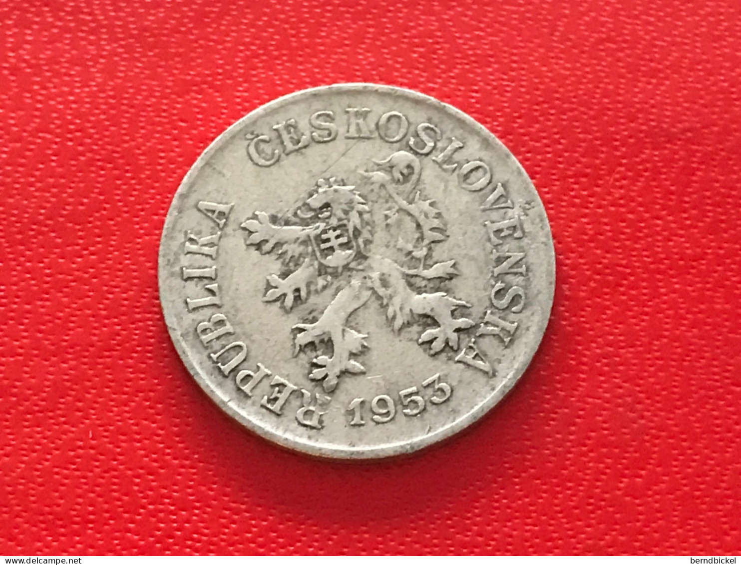 Münze Münzen Umlaufmünze Tschechoslowakei 5 Heller 1953 - Checoslovaquia
